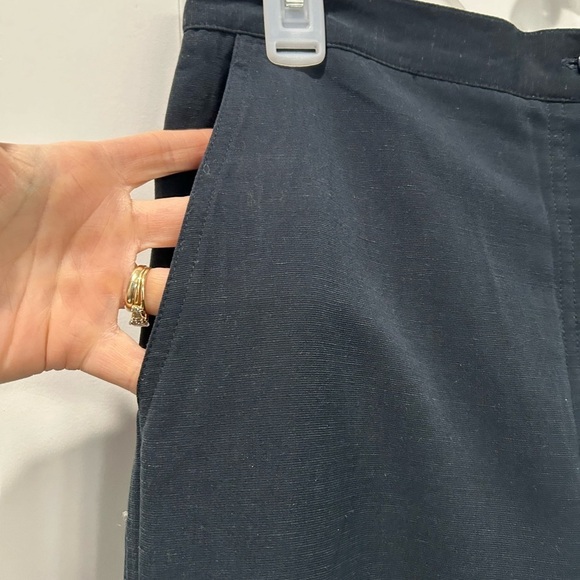 NWT Hearts Of Palm Linen Infused Wide Leg Pants Sz 8 Navy Business Casual Women - Picture 5 of 7